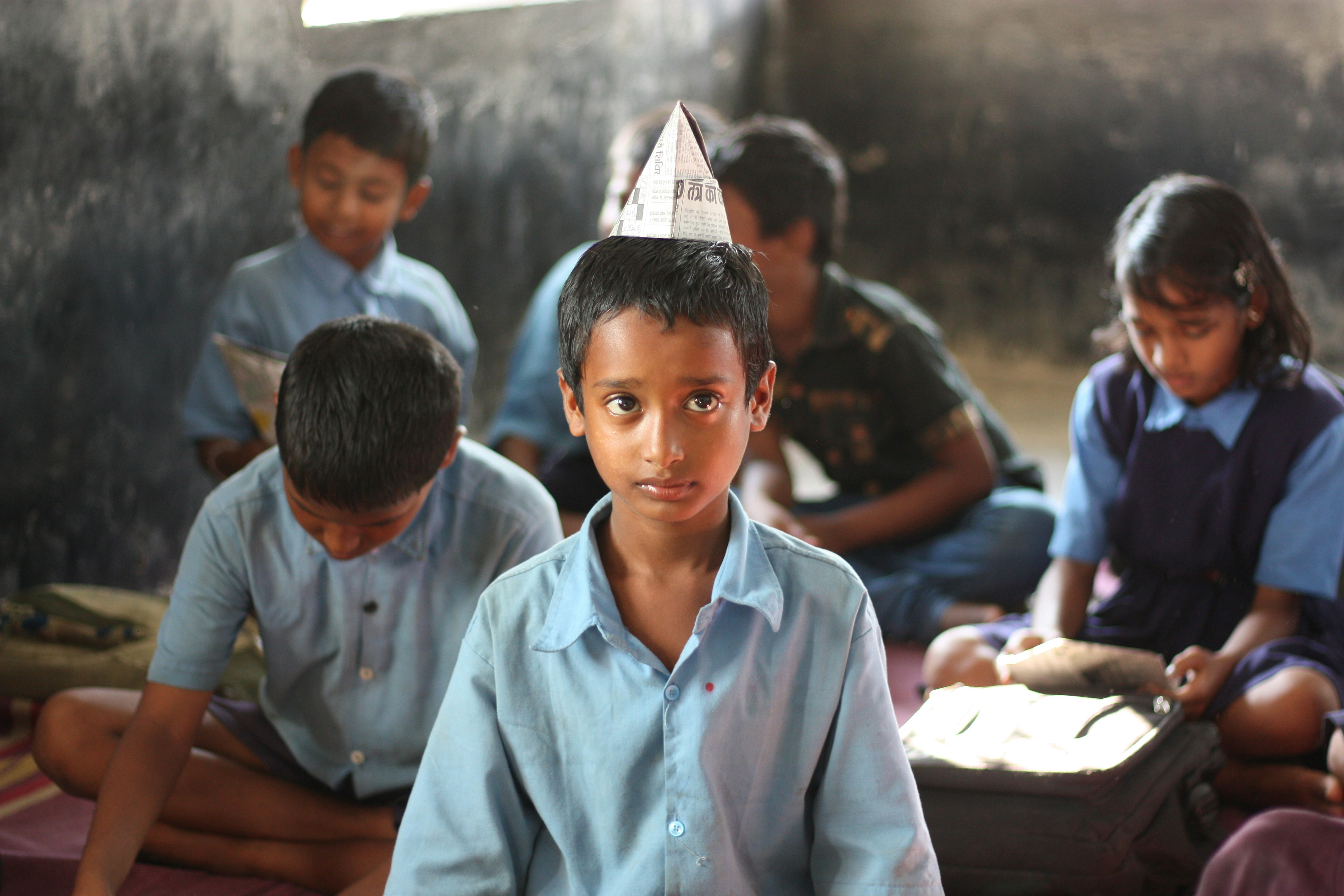 Rural children attending community workshop